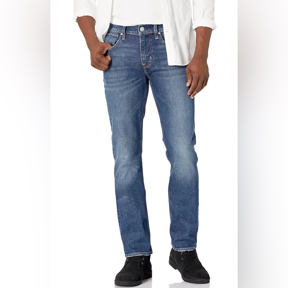 Hudson Byron Straight Leg Medium/Dark Blue Jeans Size 30x30